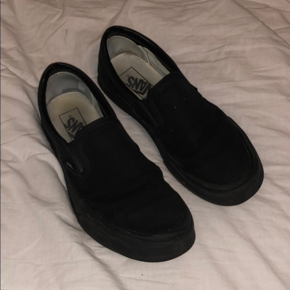Black slip on Vans